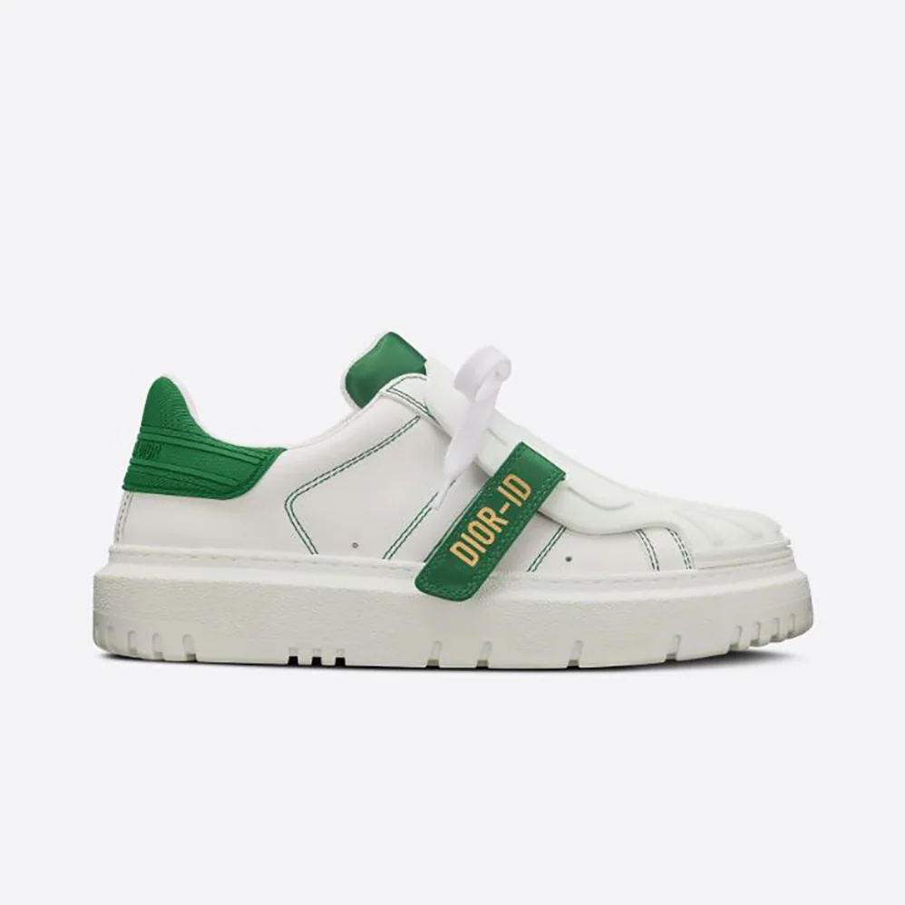 Dior Dior-id Sneaker White and Green Calfskin and Rubber for Women