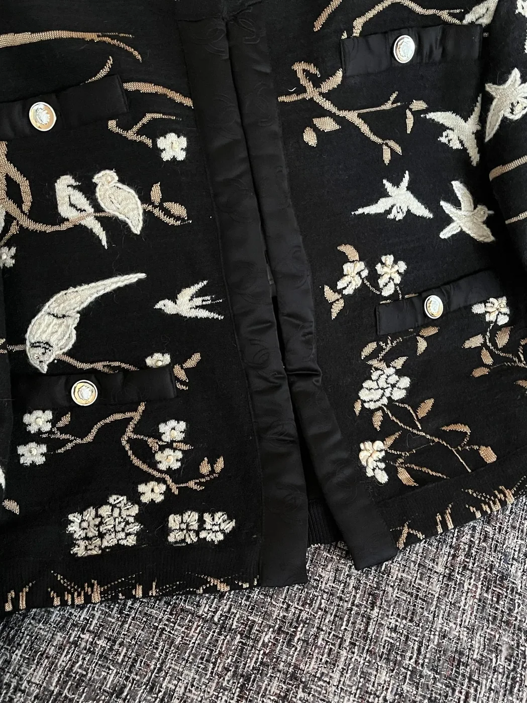 Chanel Cropped Jacket Black Chanel Cropped Jacket Black