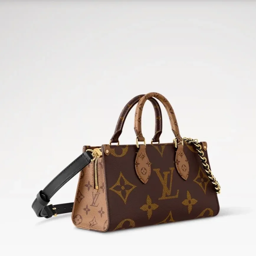 Louis Vuitton OnTheGo East West Chain Tote Bag in Monogram Reverse Gold Hardware