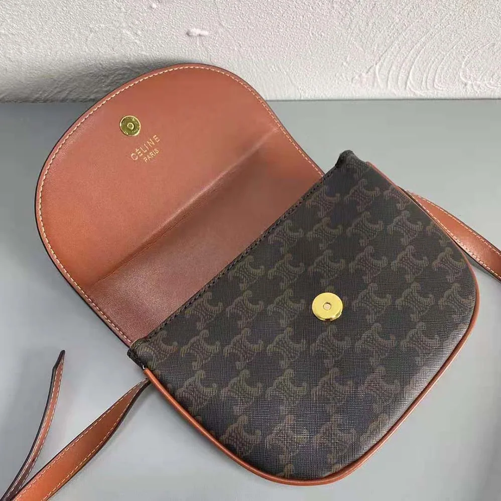 Celine Triomphe Saddle Bag in Triomphe Canvas for Women Celine Triomphe Saddle Bag in Triomphe Canvas for Women