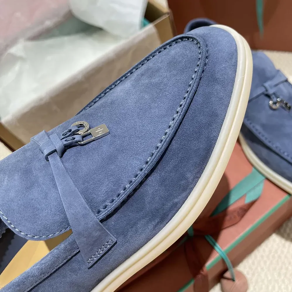 Loro Piana Summer Charms Walk Loafers for Unisex in Navy