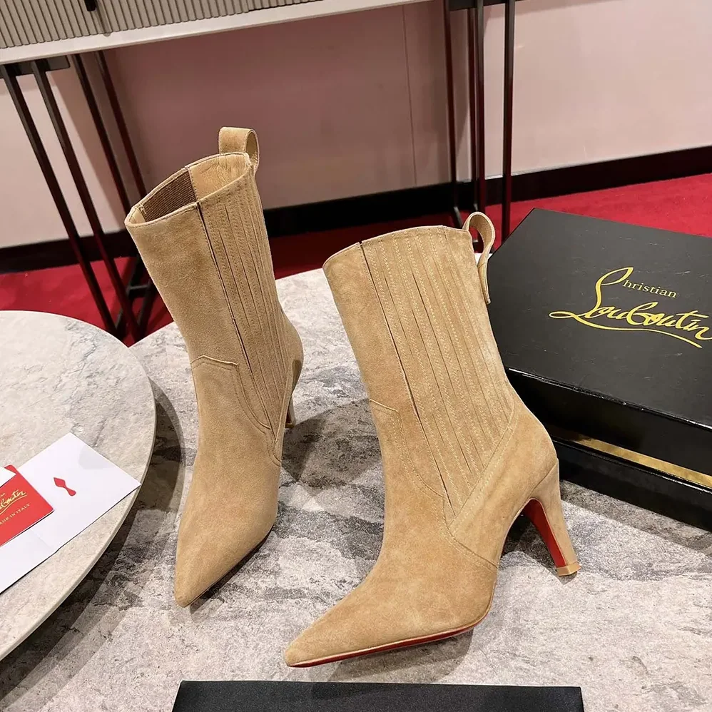 Christian Louboutin Santigag 85 mm Low Boots Veau Velours for Women