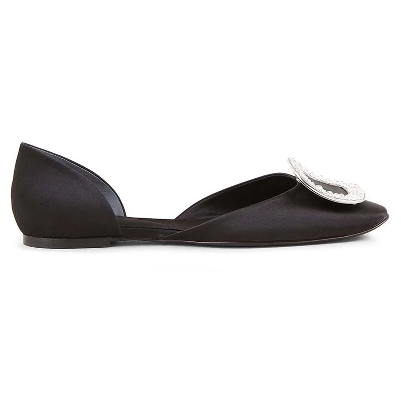 Roger Vivier Shoes Chips Ballerinas for Women in Black