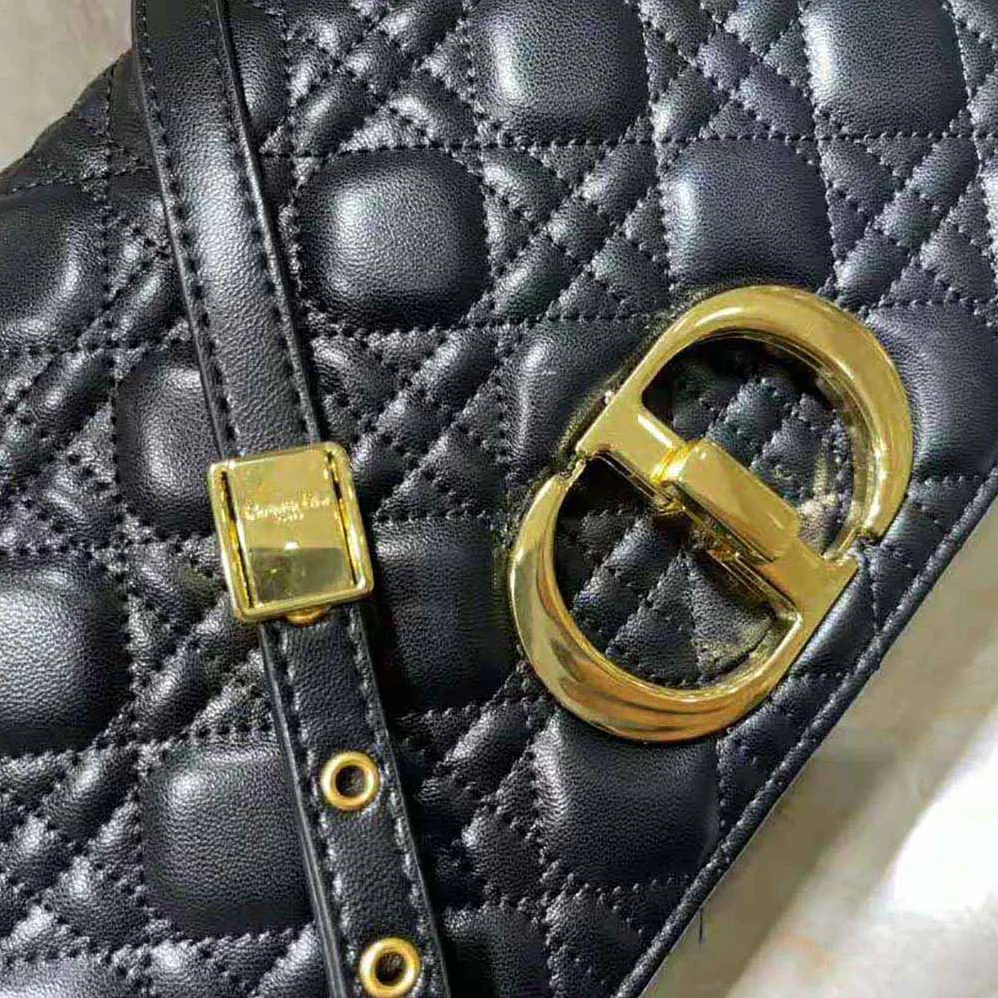 Dior Large Dior Caro Bag Black Soft Cannage Calfskin for Women