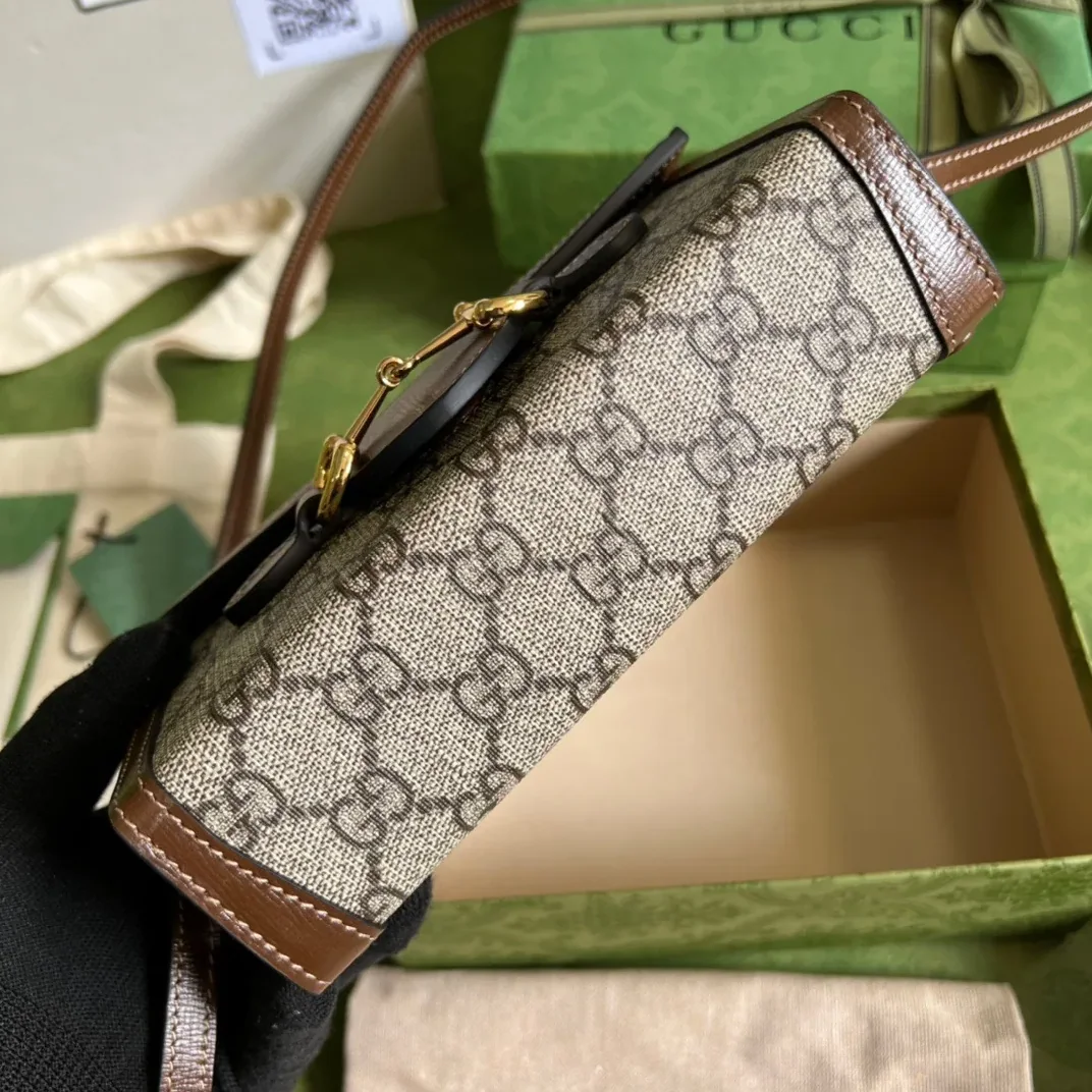Gucci Horsebit 1955 Mini Bag Beige / GG