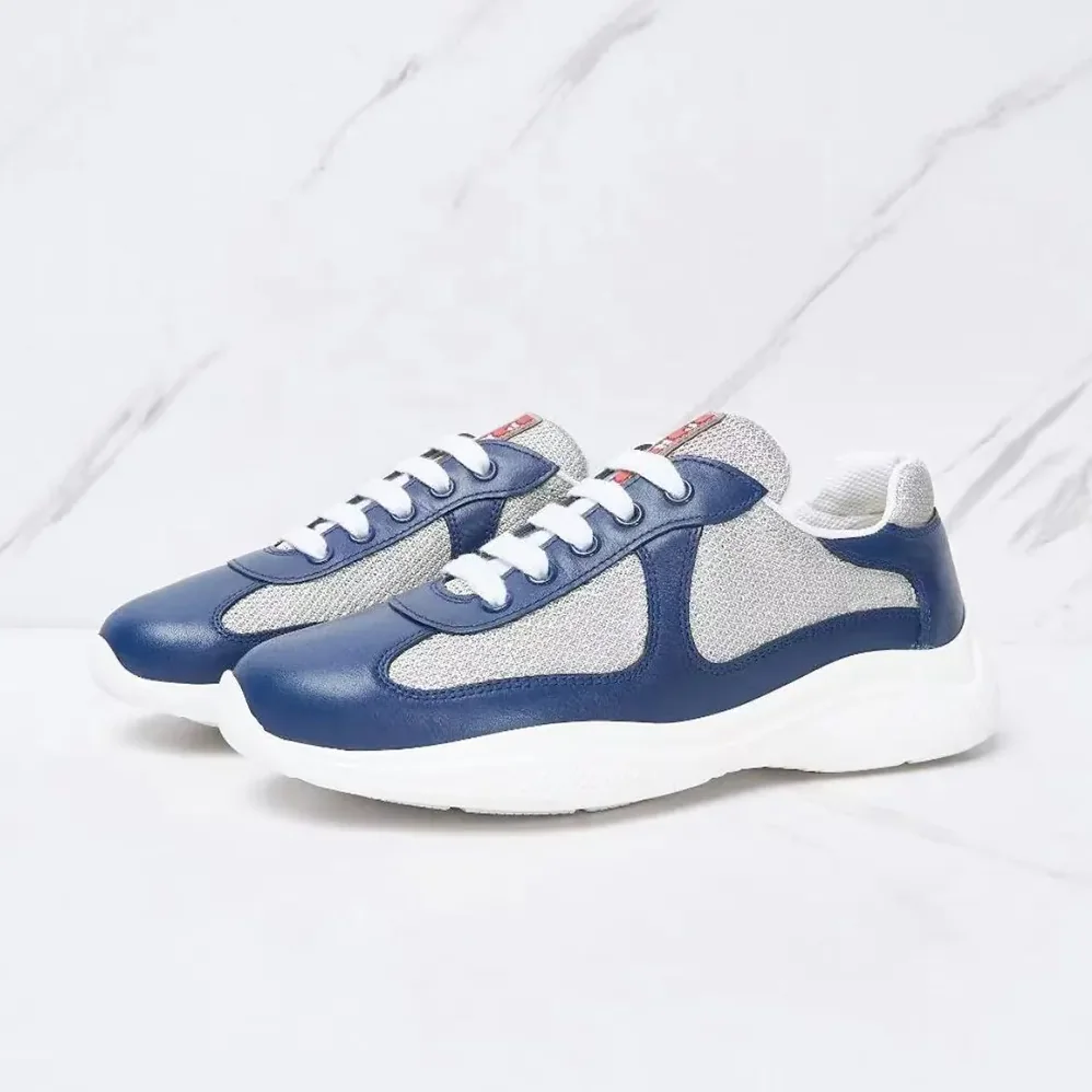 Prada America's Cup Soft Rubber and Bike Fabric Sneakers for Unisex in Blue Prada America's Cup Soft Rubber and Bike Fabric Sneakers for Unisex in Blue