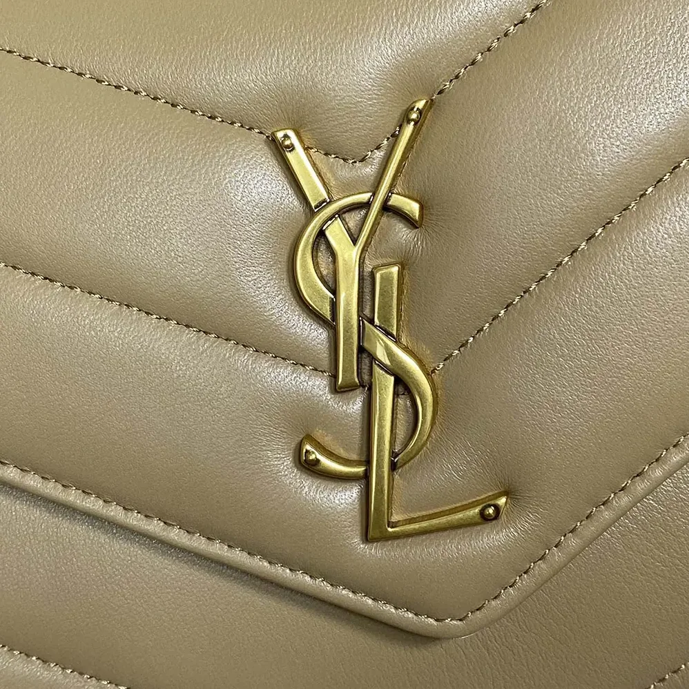 Saint Laurent YSL Loulou Small in Matelasse Lambskin for Women in Natural