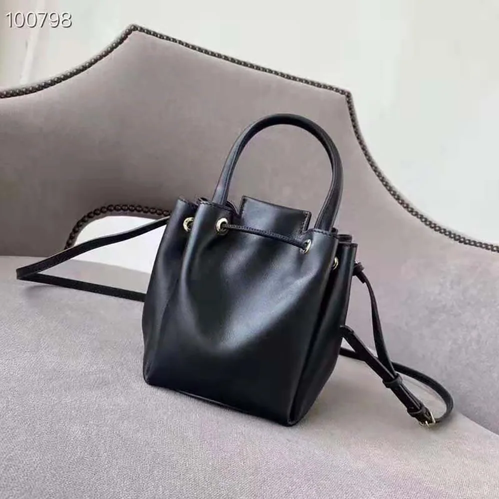 Burberry Monogram Motif Leather Bucket Bag for Women in Black Burberry Monogram Motif Leather Bucket Bag for Women in Black