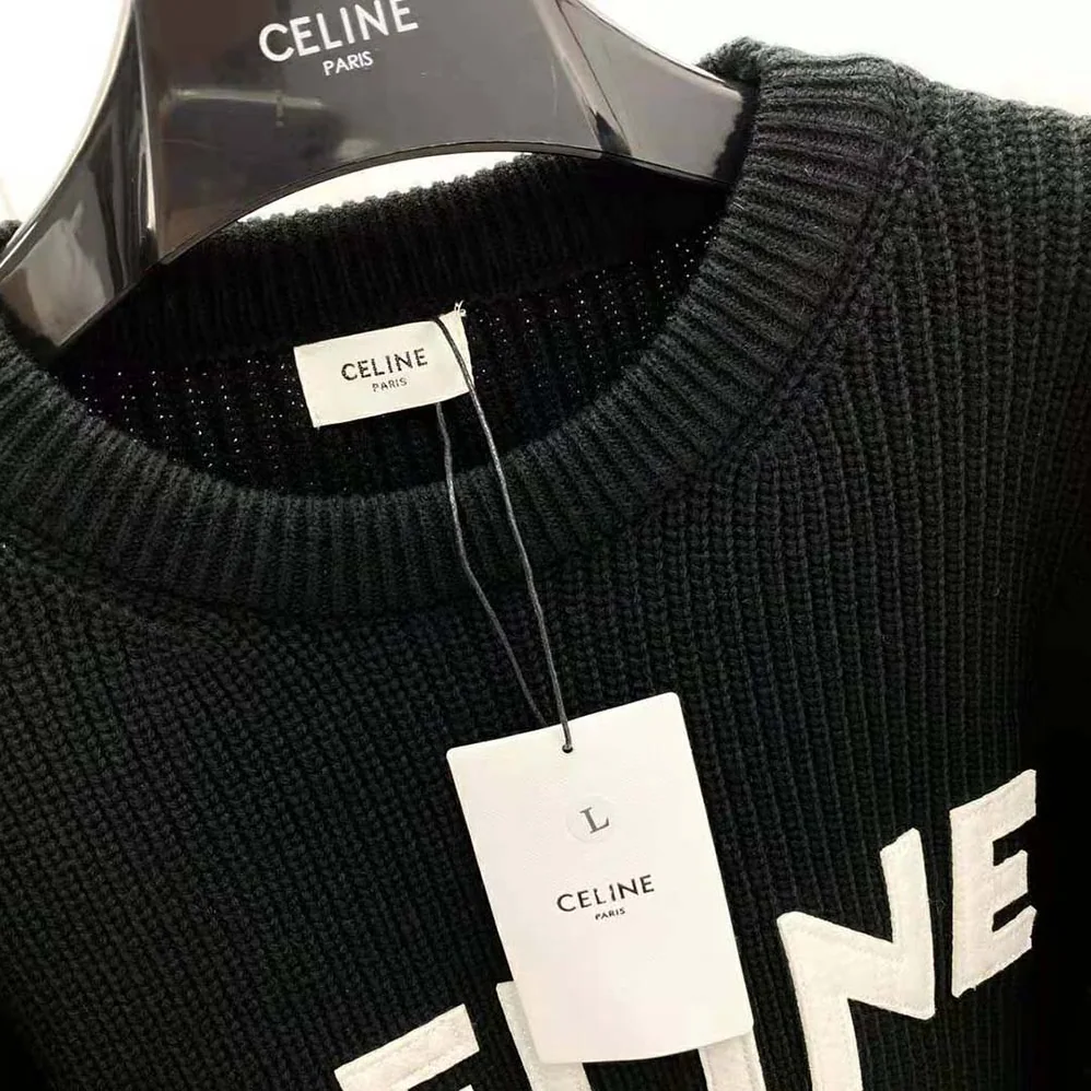Celine Oversized Celine Sweater in Wool for Women in Black Celine Oversized Celine Sweater in Wool for Women in Black