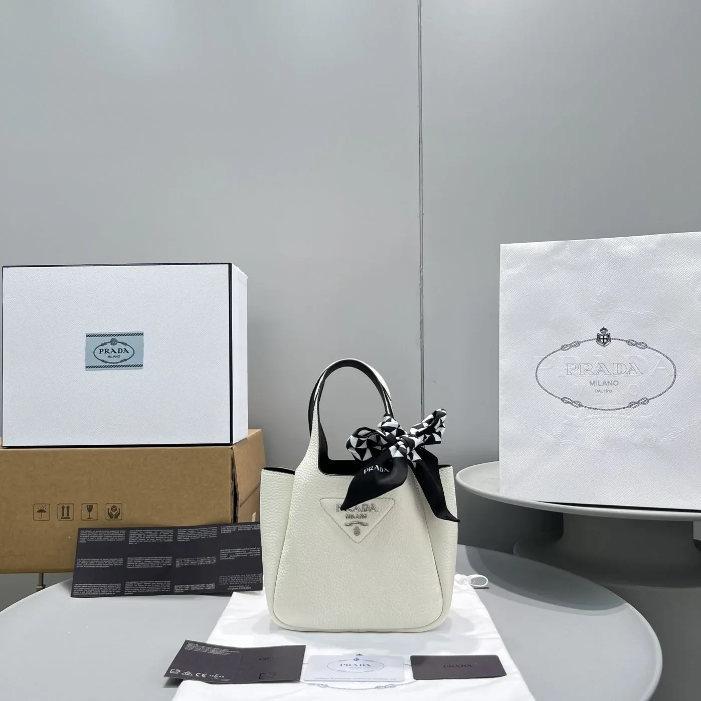 Prada Mini Tote White Prada Mini Tote White