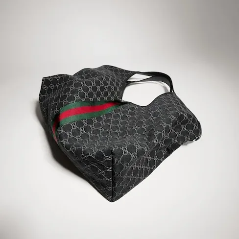 Gucci Giglio Large Tote Bag in Black Palladium Hardware