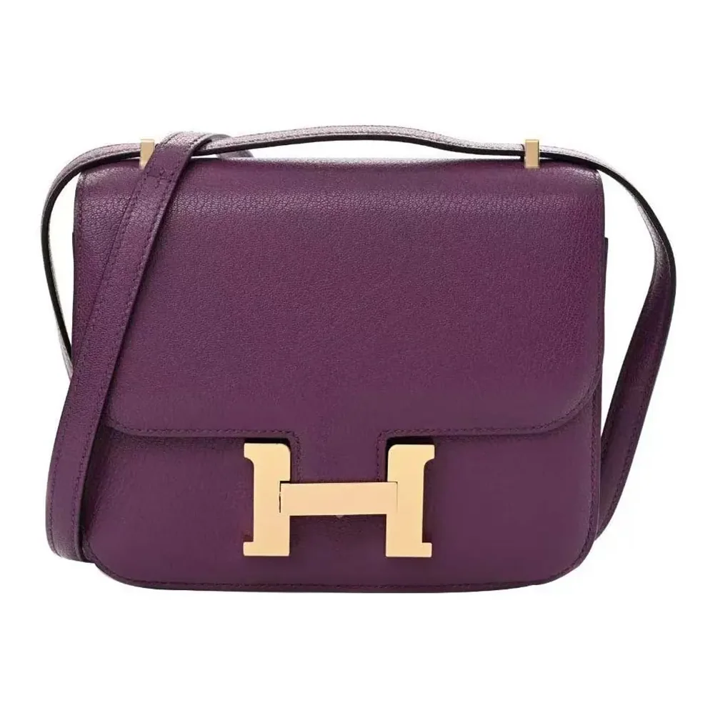 Hermes Constance 24 Bag Epsom Leather for Women in Purple/Gold