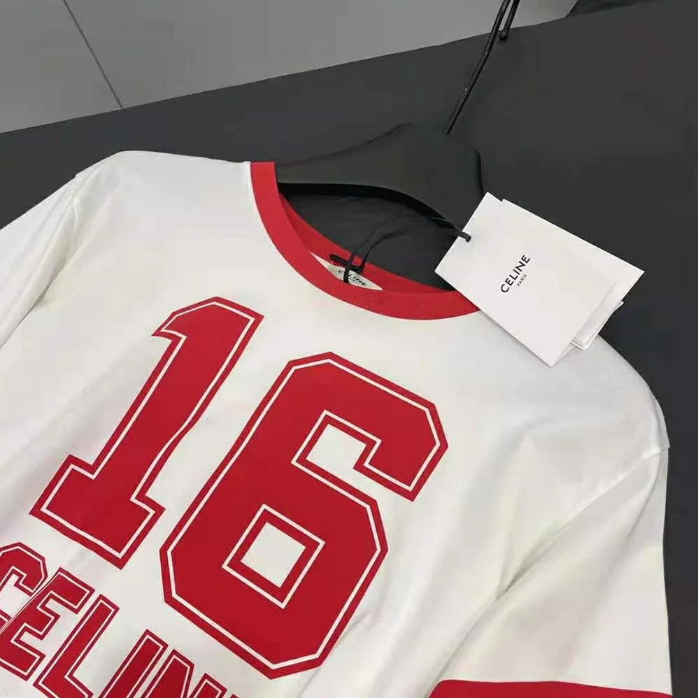 Celine 16 Cropped T for Women in shirt in Cotton Jersey Celine 16 Cropped T for Women in shirt in Cotton Jersey