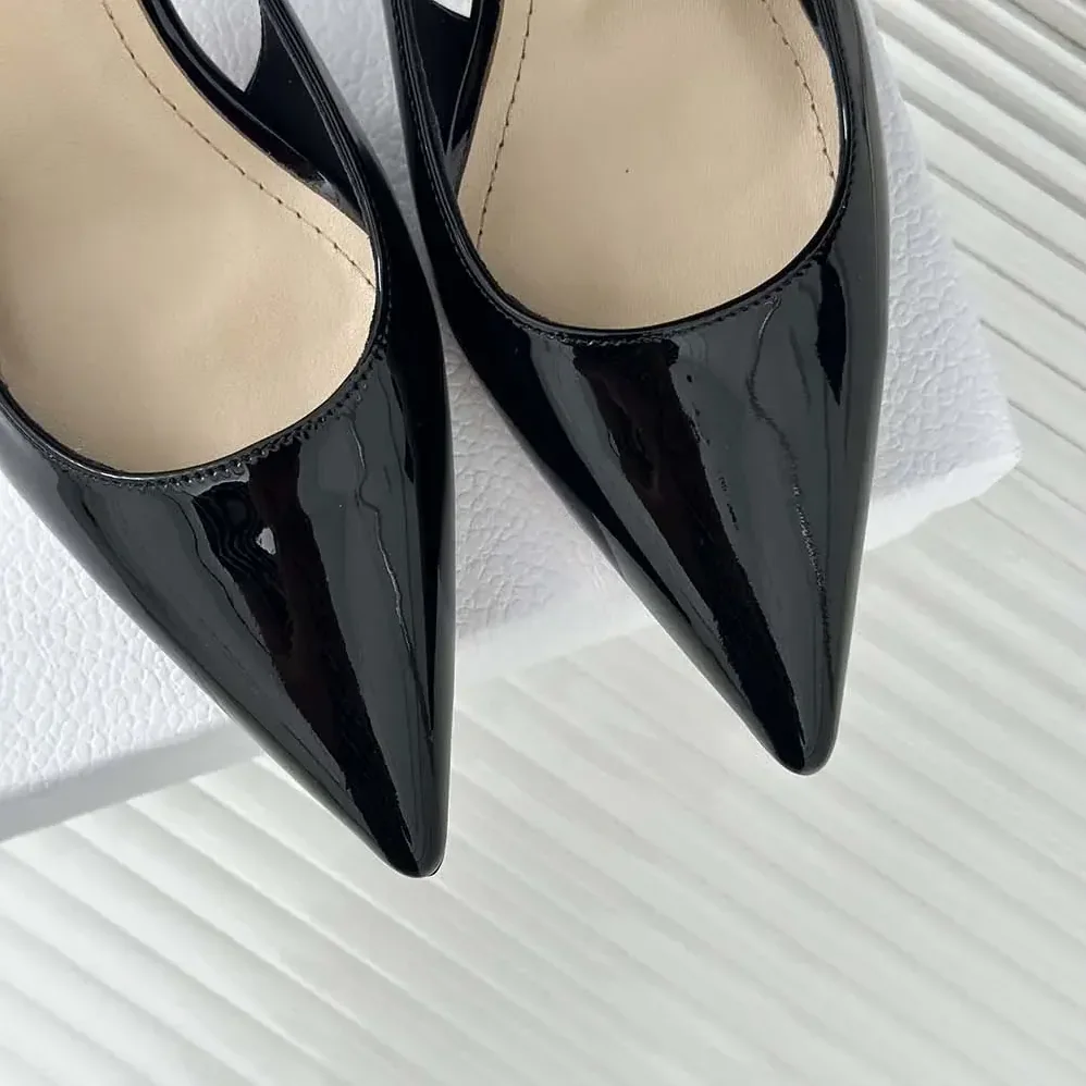 Dior Tribales Slingback Pump Black Patent Calfskin for Women