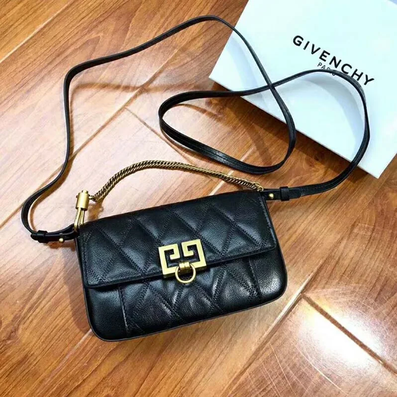 Givenchy Mini Pocket Bag in Diamond Quilted Leather for Women in Black Givenchy Mini Pocket Bag in Diamond Quilted Leather for Women in Black
