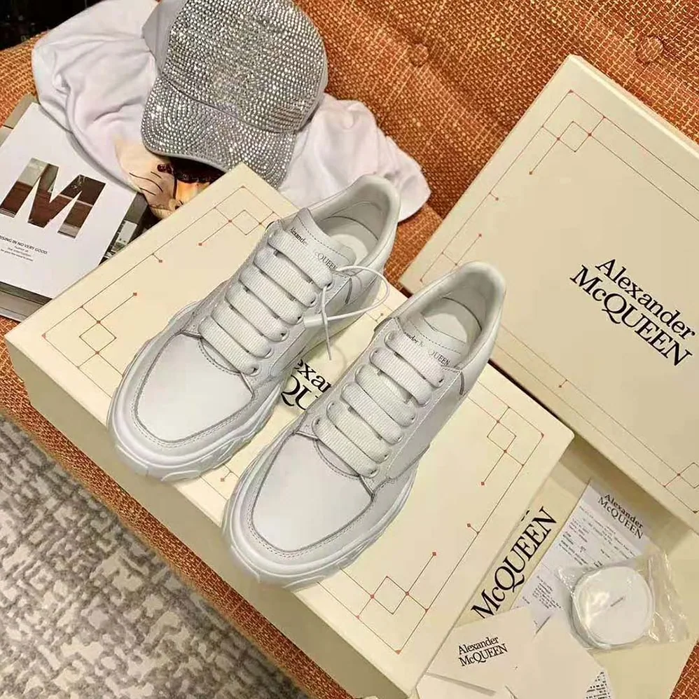 Alexander Mcqueen Court Trainer for Women in White