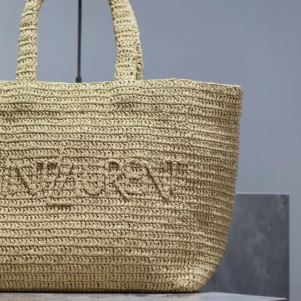 Saint Laurent YSL Saint Laurent Tote in Raffia for Unisex