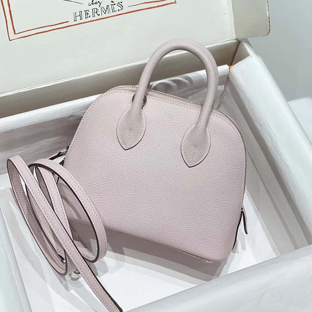 Hermes Bolide 1923 Bag in Epsom Calfskin for Unisex in Pink