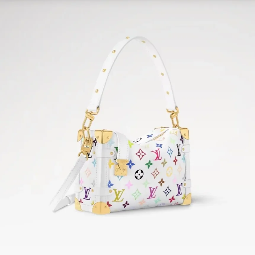 Louis Vuitton LV x TM Side Trunk MM Crossbody Bag in Multicolored Gold Hardware
