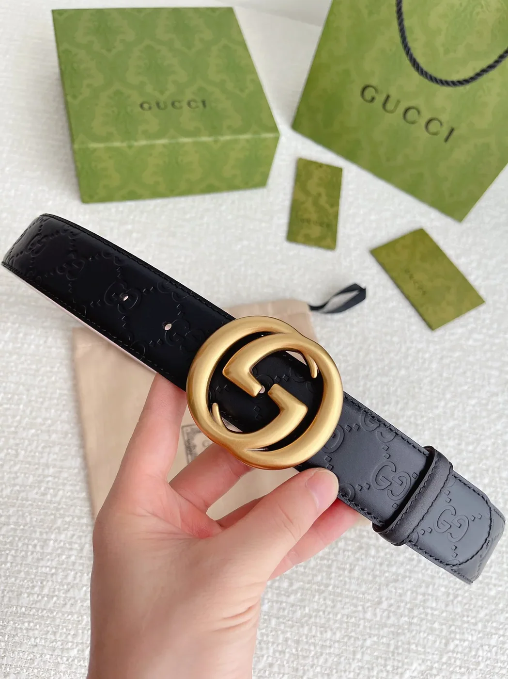 Gucci GG Marmont Embossed Monogram Belt Black Gucci GG Marmont Embossed Monogram Belt Black