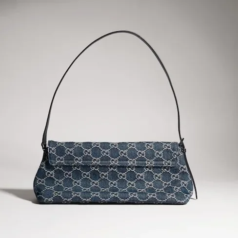Gucci Madison Medium Shoulder Bag in Dark Blue Palladium Hardware
