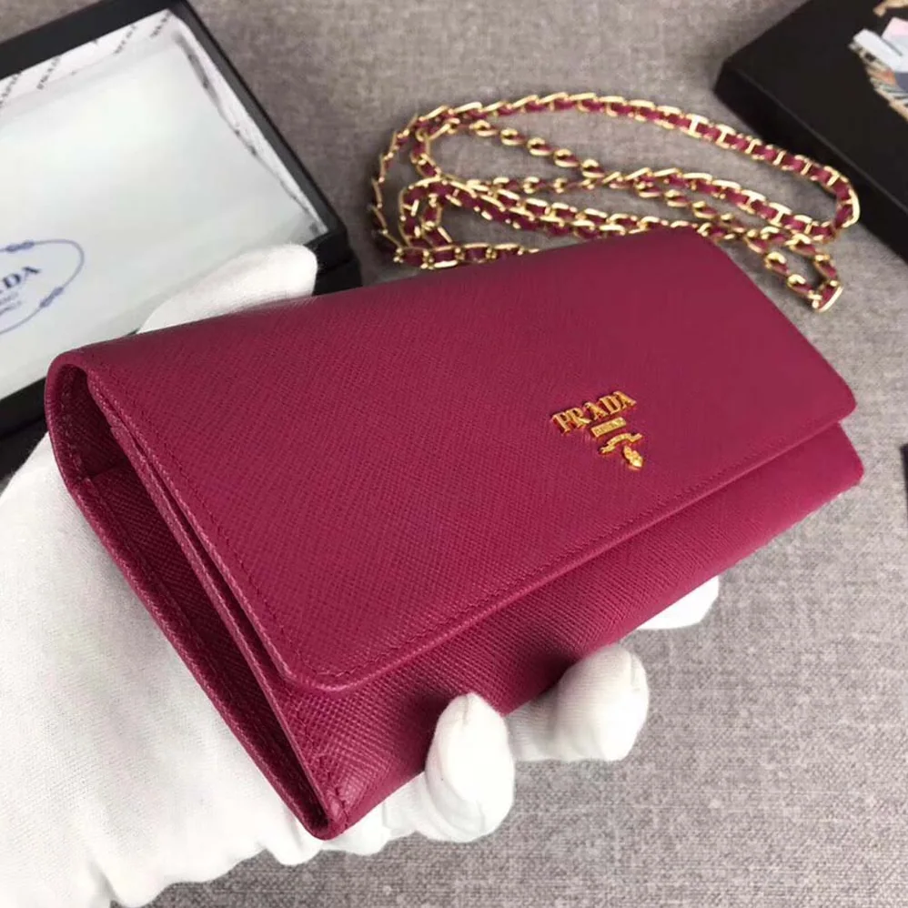 Prada Leather Shoulder Bag in Saffiano for Women in Rose Prada Leather Shoulder Bag in Saffiano for Women in Rose