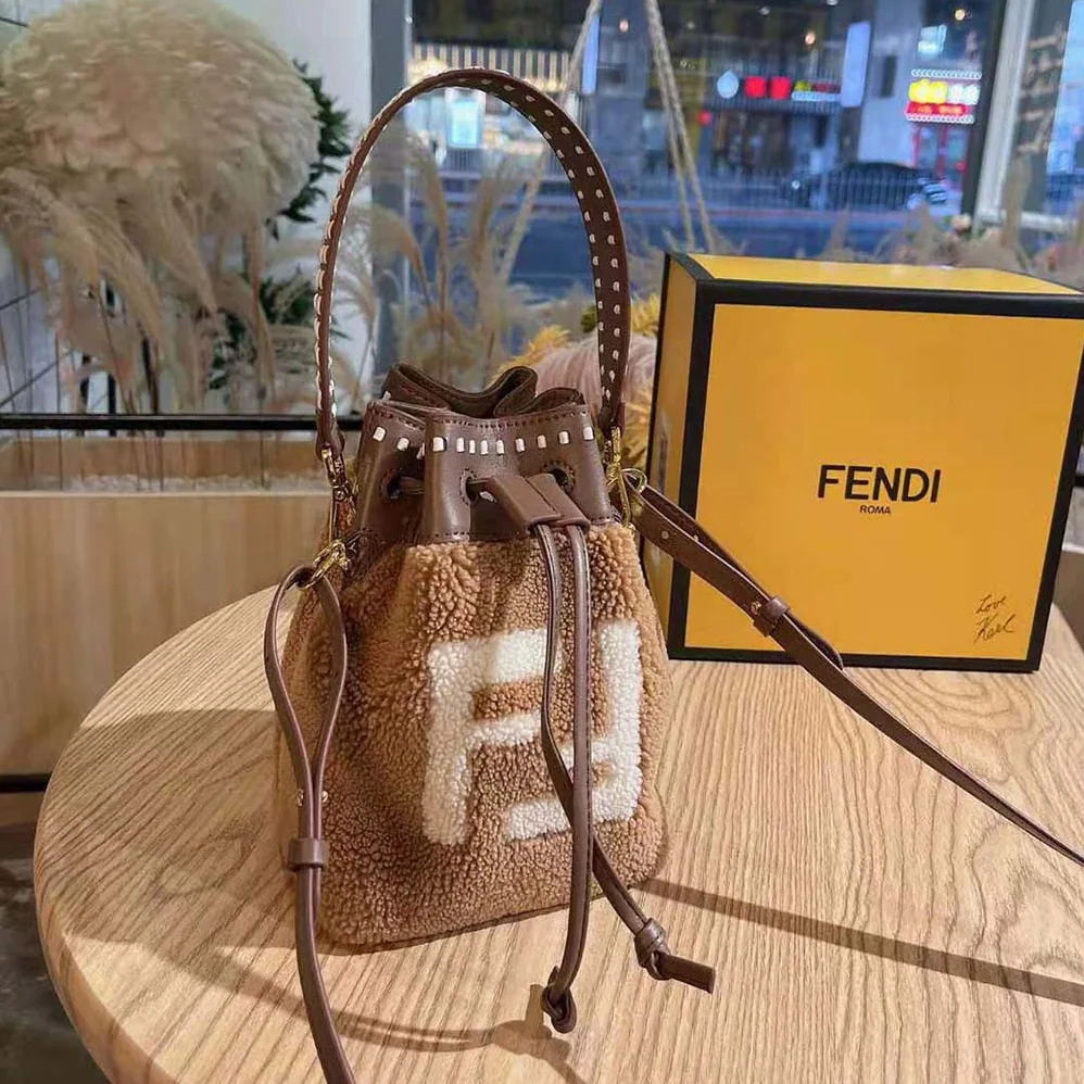 Fendi Mon Tresor Mini for Women in Bag in Brown Sheepskin Fendi Mon Tresor Mini for Women in Bag in Brown Sheepskin