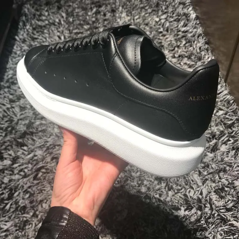 Alexander Mcqueen Oversized Sneaker with Black Matte Calf Leather for Unisex Alexander Mcqueen Oversized Sneaker with Black Matte Calf Leather for Unisex