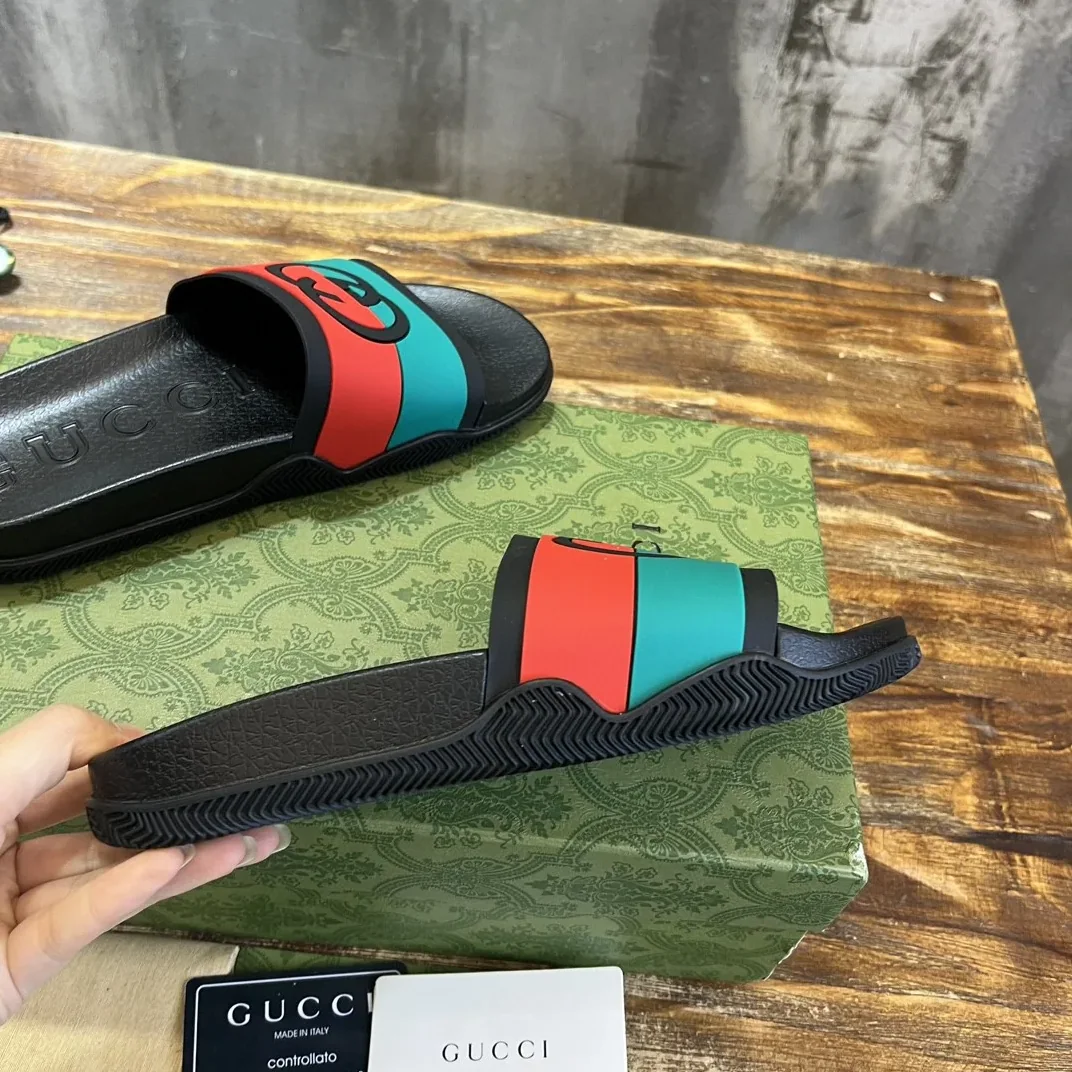 Gucci Good Game Slide Sandal Black Gucci Good Game Slide Sandal Black