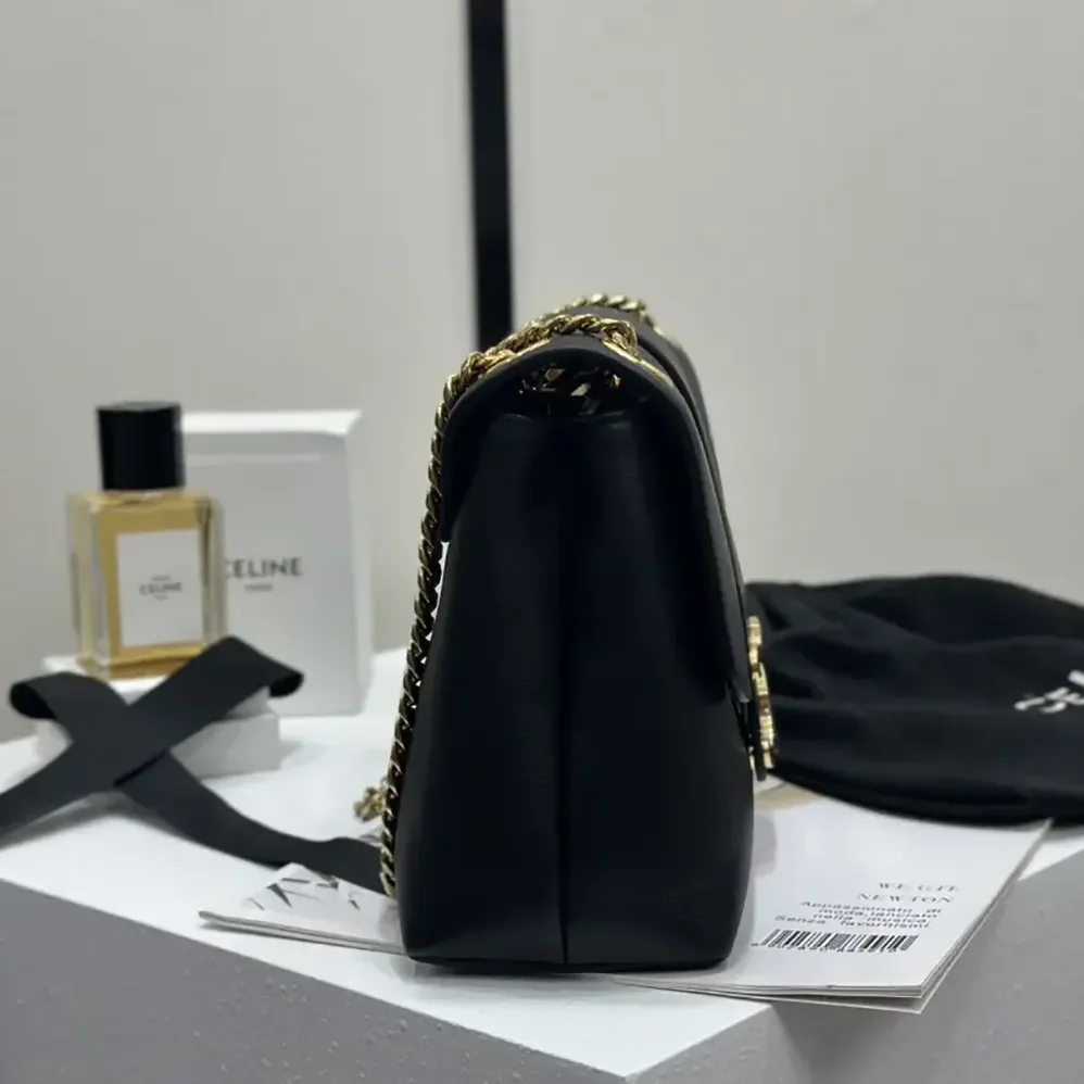Celine Medium Celine Victoire Bag in Supple Calfskin-Black 15853FDU.38NO for Women