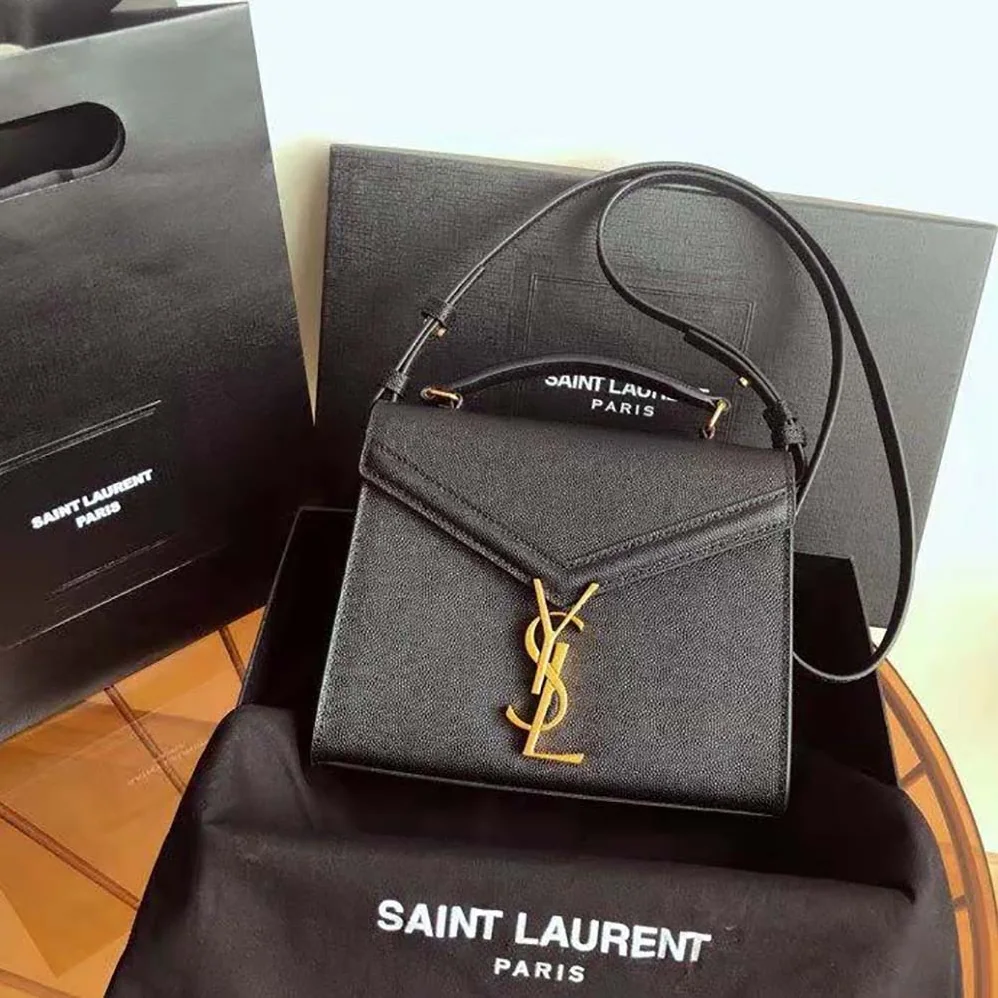 Saint Laurent YSL Cassandra Mini Top Handle Bag in Grain DE Poudre Embossed Leather for Women Saint Laurent YSL Cassandra Mini Top Handle Bag in Grain DE Poudre Embossed Leather for Women
