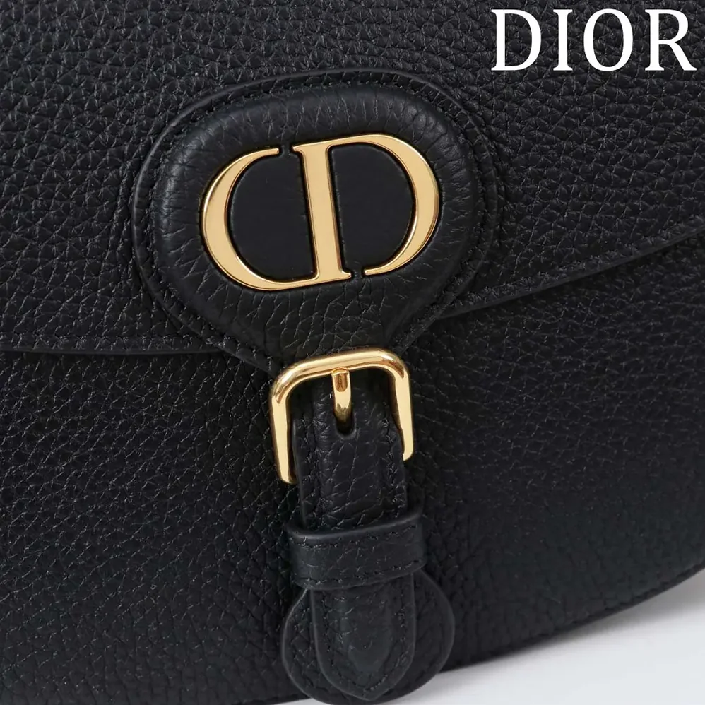 Dior Medium Dior Bobby Bag Black Grained Calfskin for Women