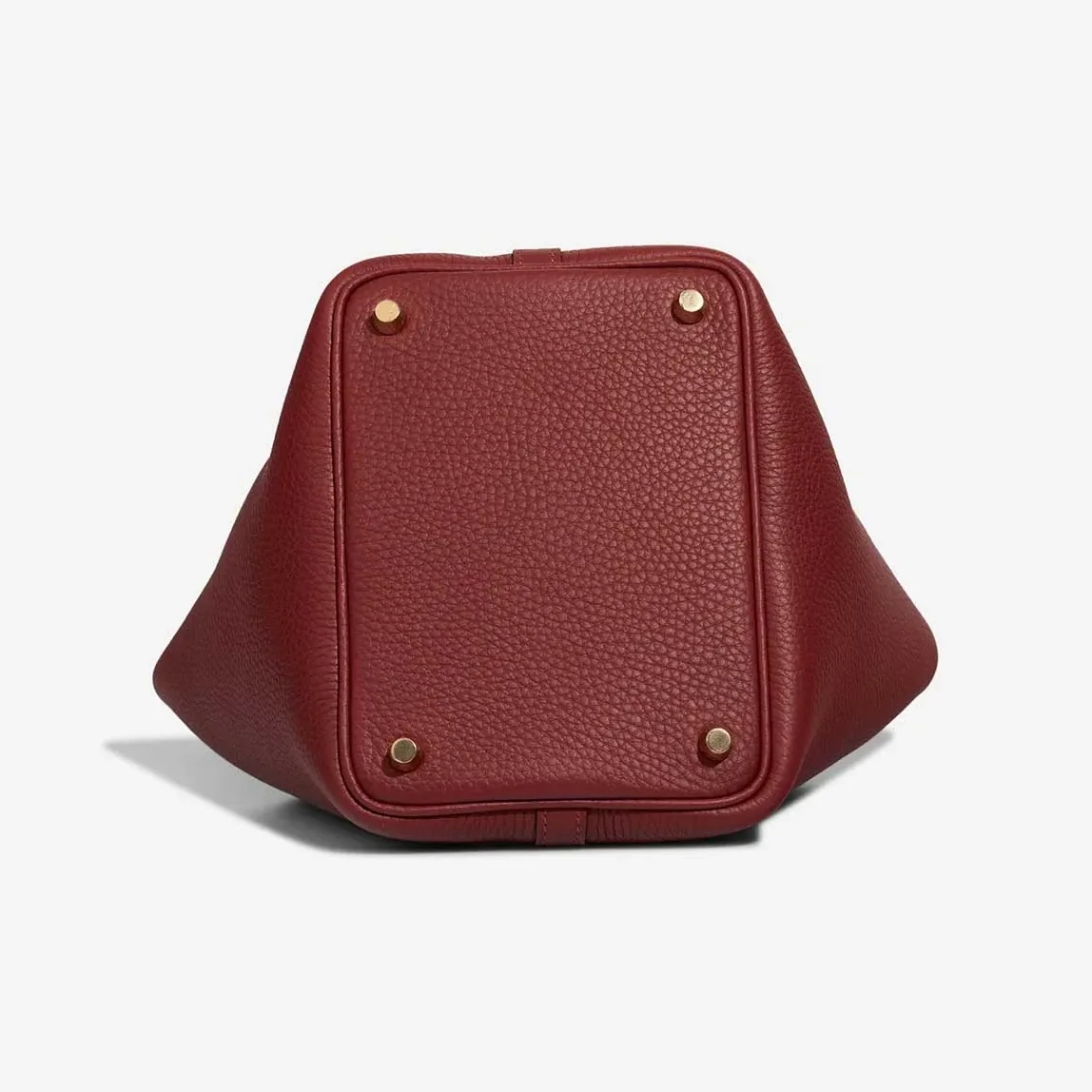 Hermes Picotin 18 Taurillon Clemence Rouge H Top Handle Bag in Red Gold Hardware