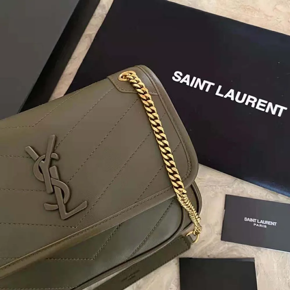 Saint Laurent YSL Niki Baby in Lambskin for Women in Dark Green Saint Laurent YSL Niki Baby in Lambskin for Women in Dark Green