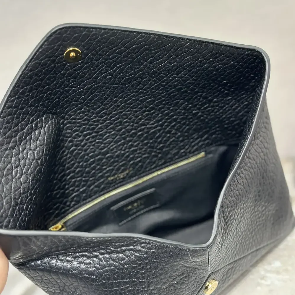 Saint Laurent YSL Cassandre Large Envelope Pouch in Lambskin Black 29cm for Women Saint Laurent YSL Cassandre Large Envelope Pouch in Lambskin Black 29cm for Women