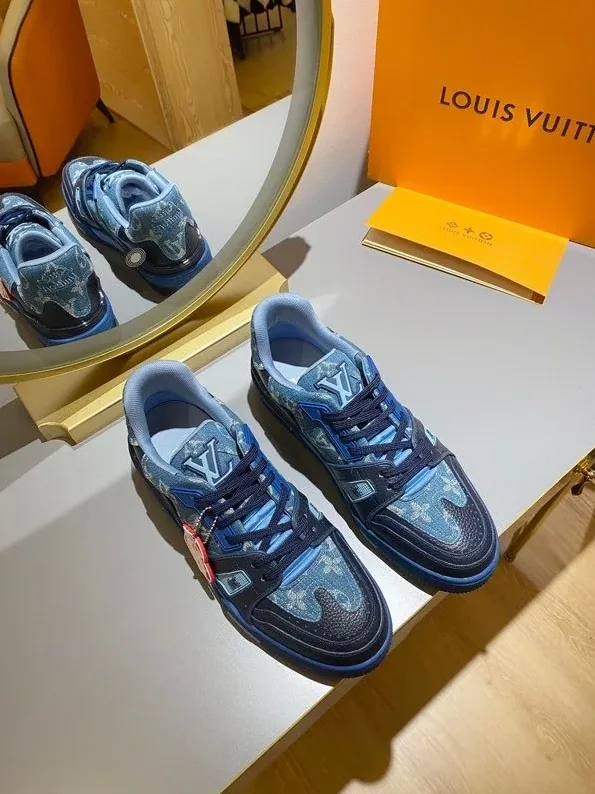 Louis Vuitton Trainer Sneaker Monogram Denim Blue Nigo/Virgil Abloh LV 1A9IQ9 Louis Vuitton Trainer Sneaker Monogram Denim Blue Nigo/Virgil Abloh LV 1A9IQ9