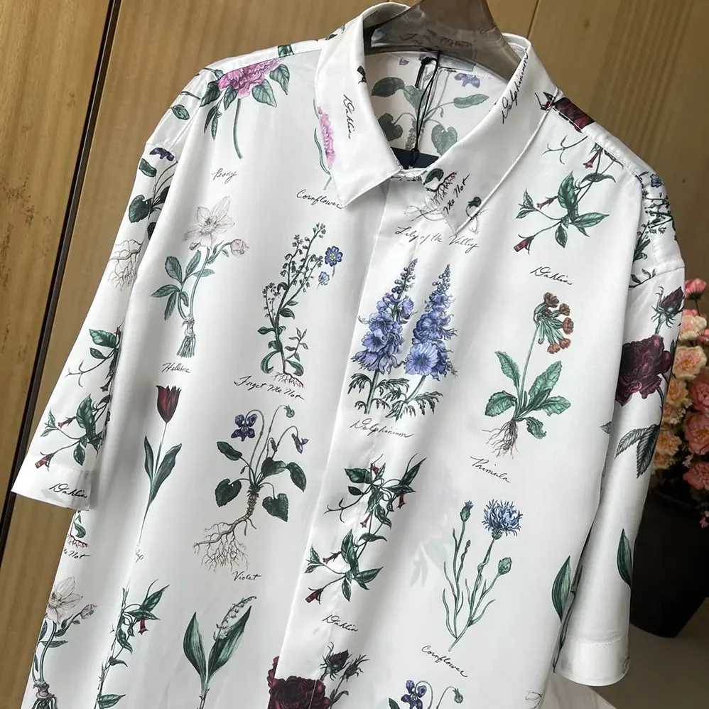 Dior Herbarium Illustration Short for Men in Sleeved Shirt