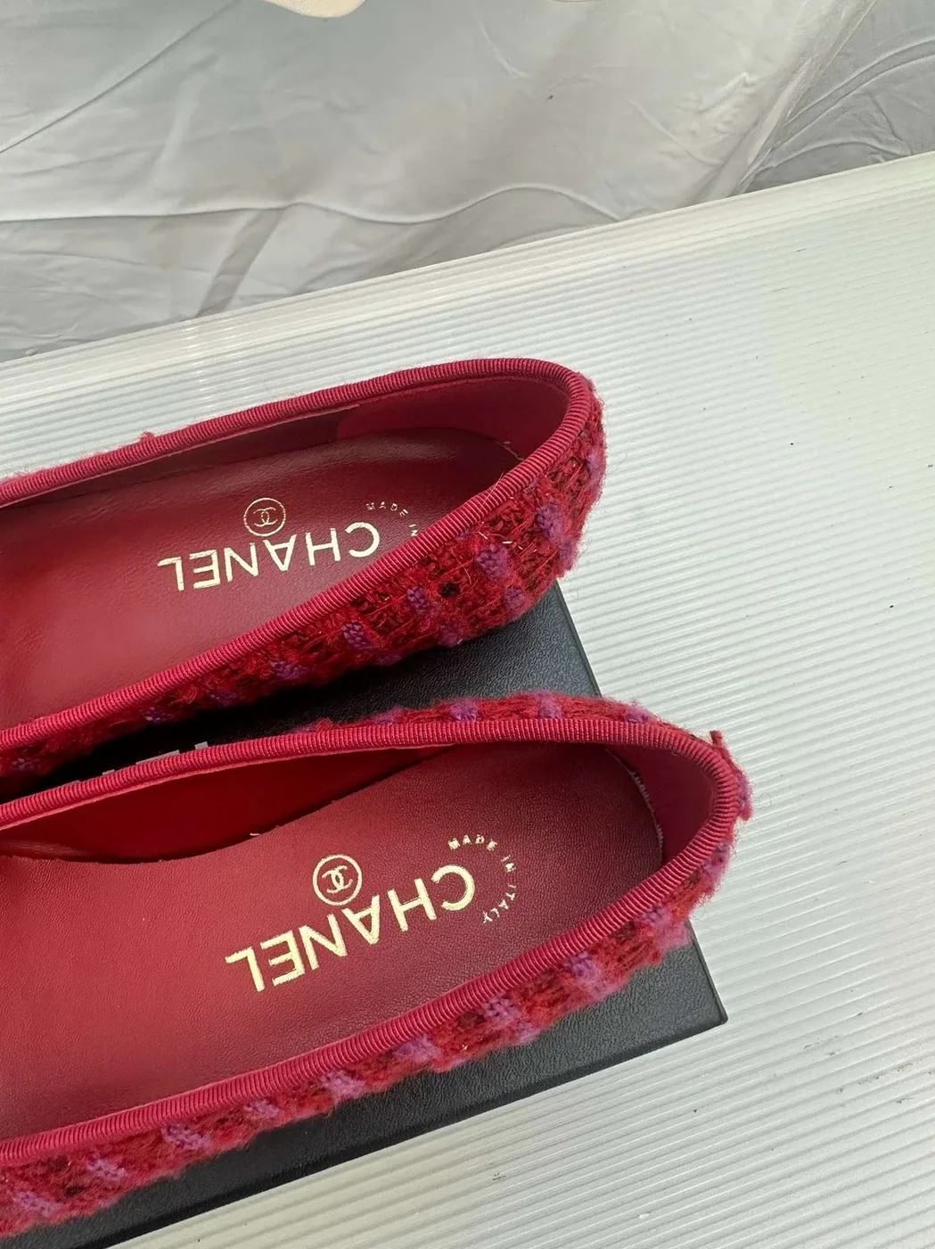 Chanel Ballerina Logo Ballet Red