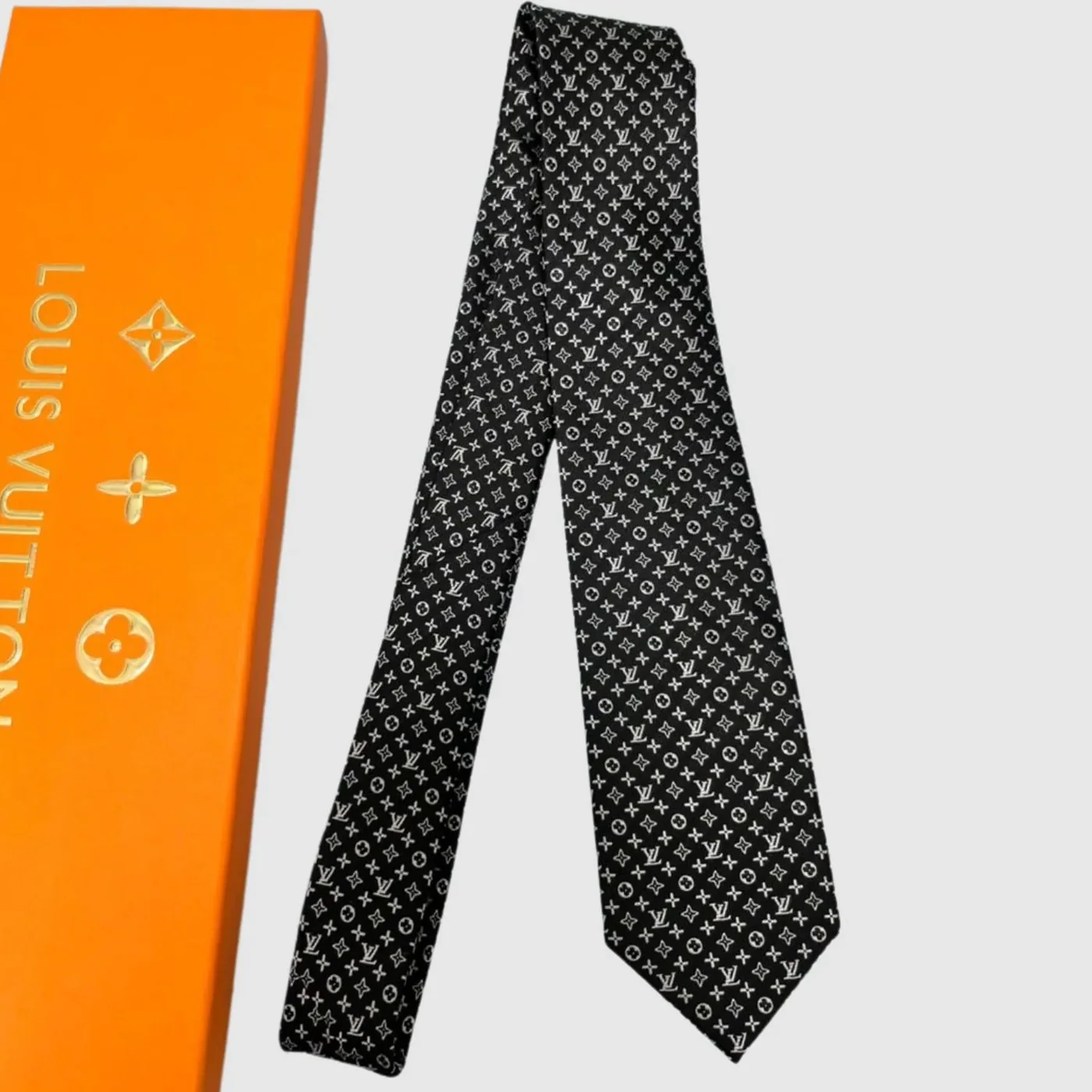 Louis Vuitton Monogram Classic Tie Black LV for Men Louis Vuitton Monogram Classic Tie Black LV for Men