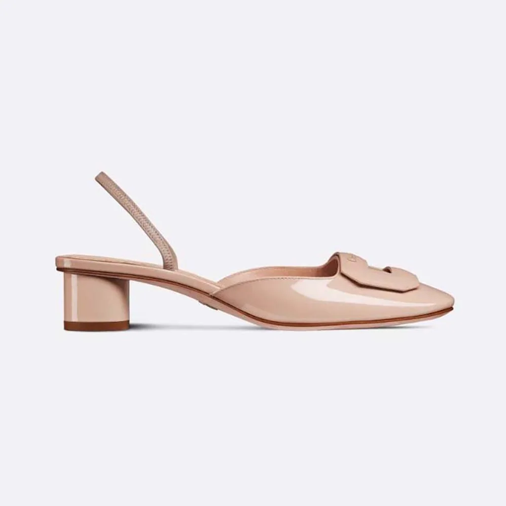 Dior Day Slingback Pump Nude Patent Calfskin for Women Dior Day Slingback Pump Nude Patent Calfskin for Women
