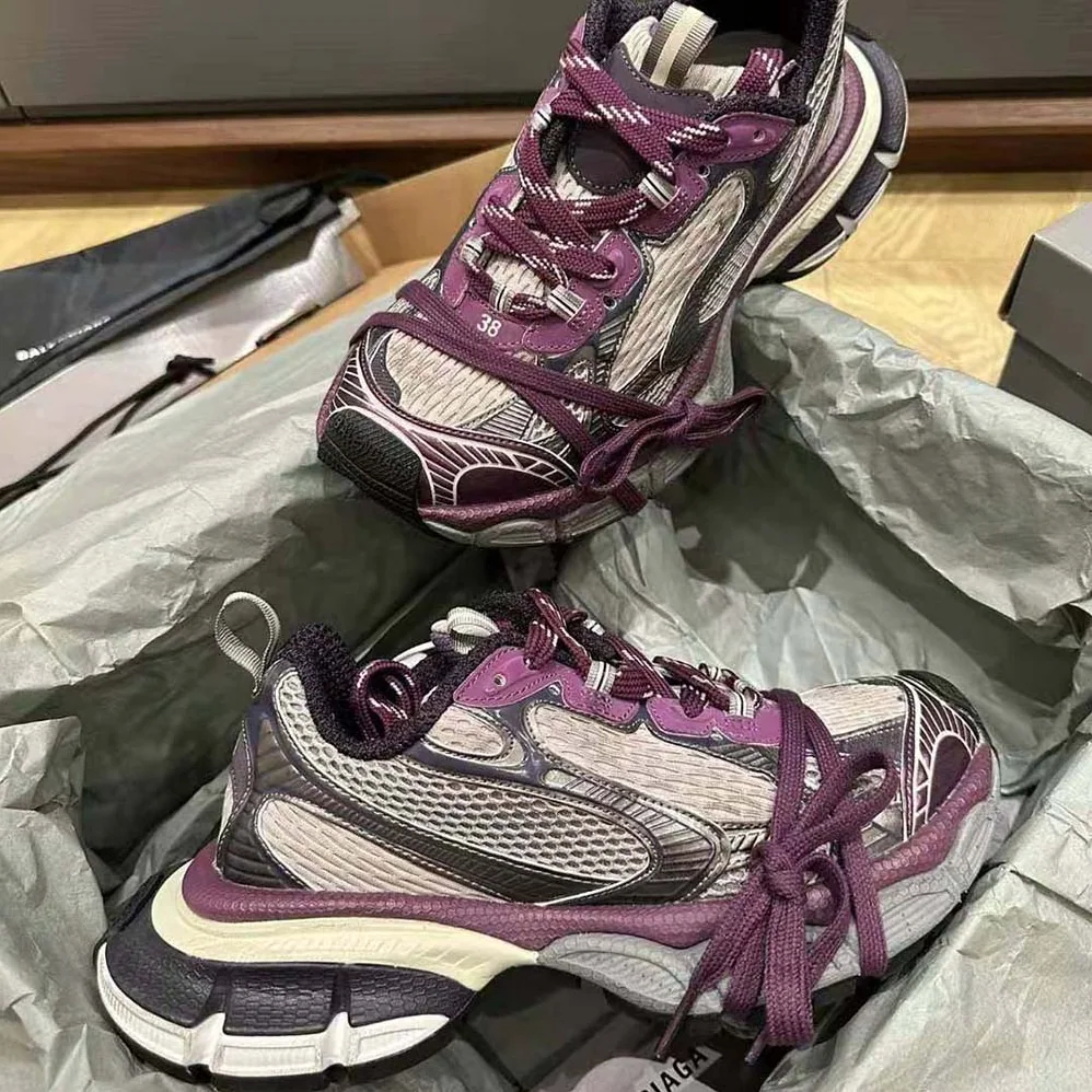 Balenciaga 3XL Sneaker in Purple and Grey Mesh and Polyurethane for Women Balenciaga 3XL Sneaker in Purple and Grey Mesh and Polyurethane for Women