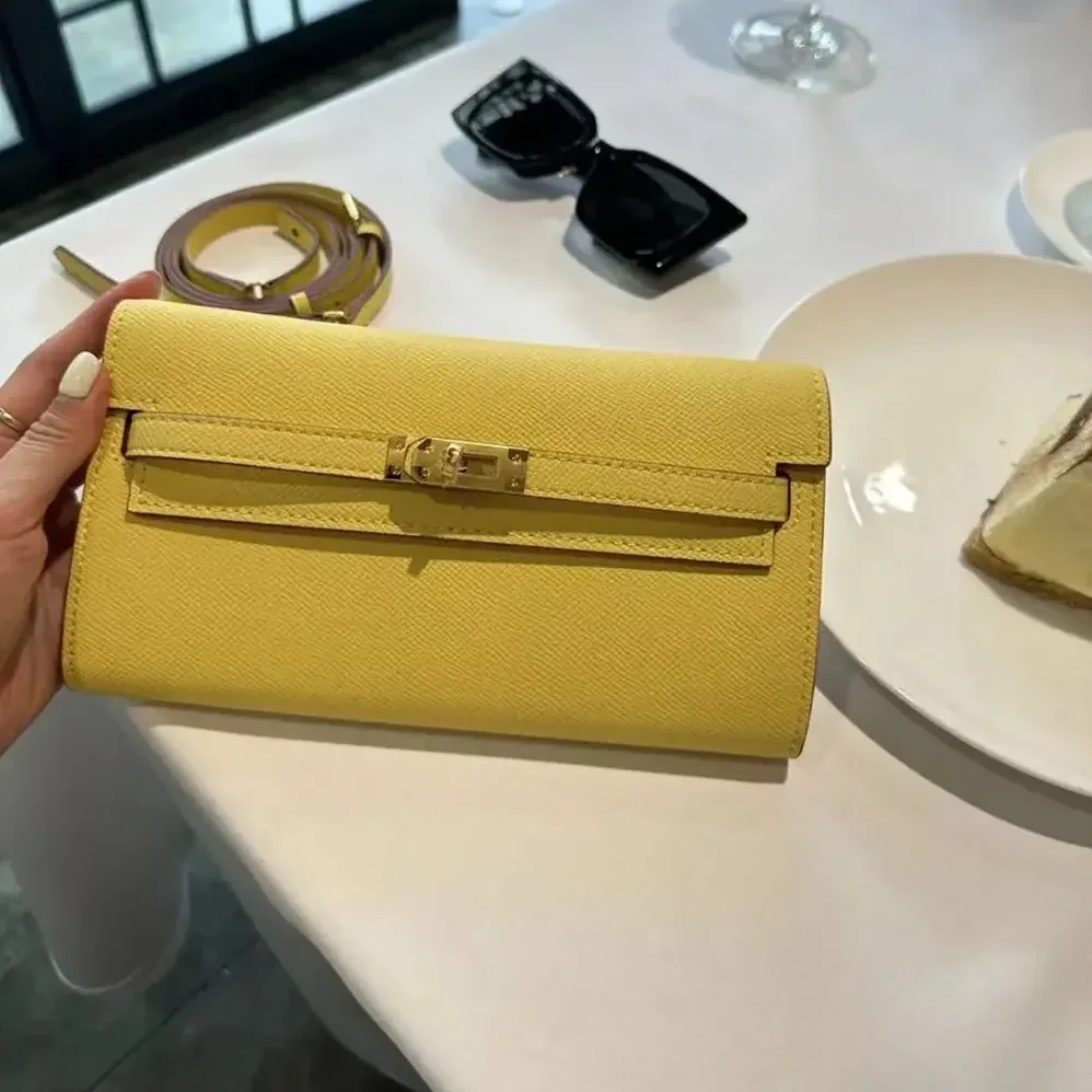 Hermes Kelly To Go in Epsom Leather for Women in Yellow