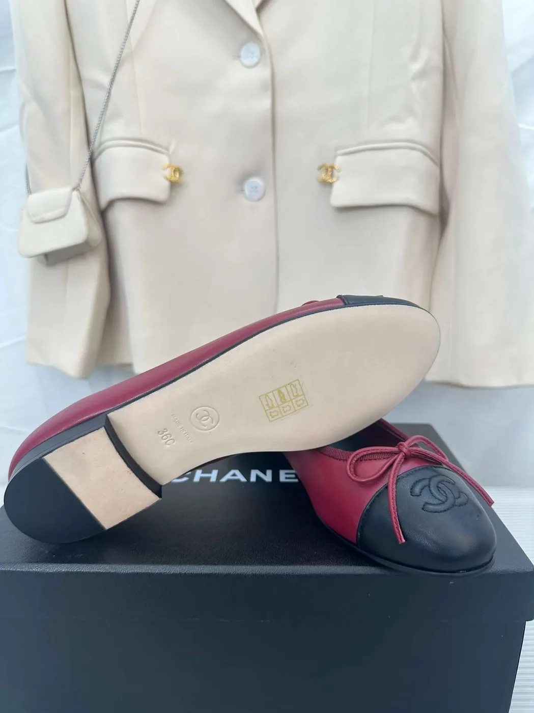 Chanel Ballerina Logo Ballet Burgundy Chanel Ballerina Logo Ballet Burgundy