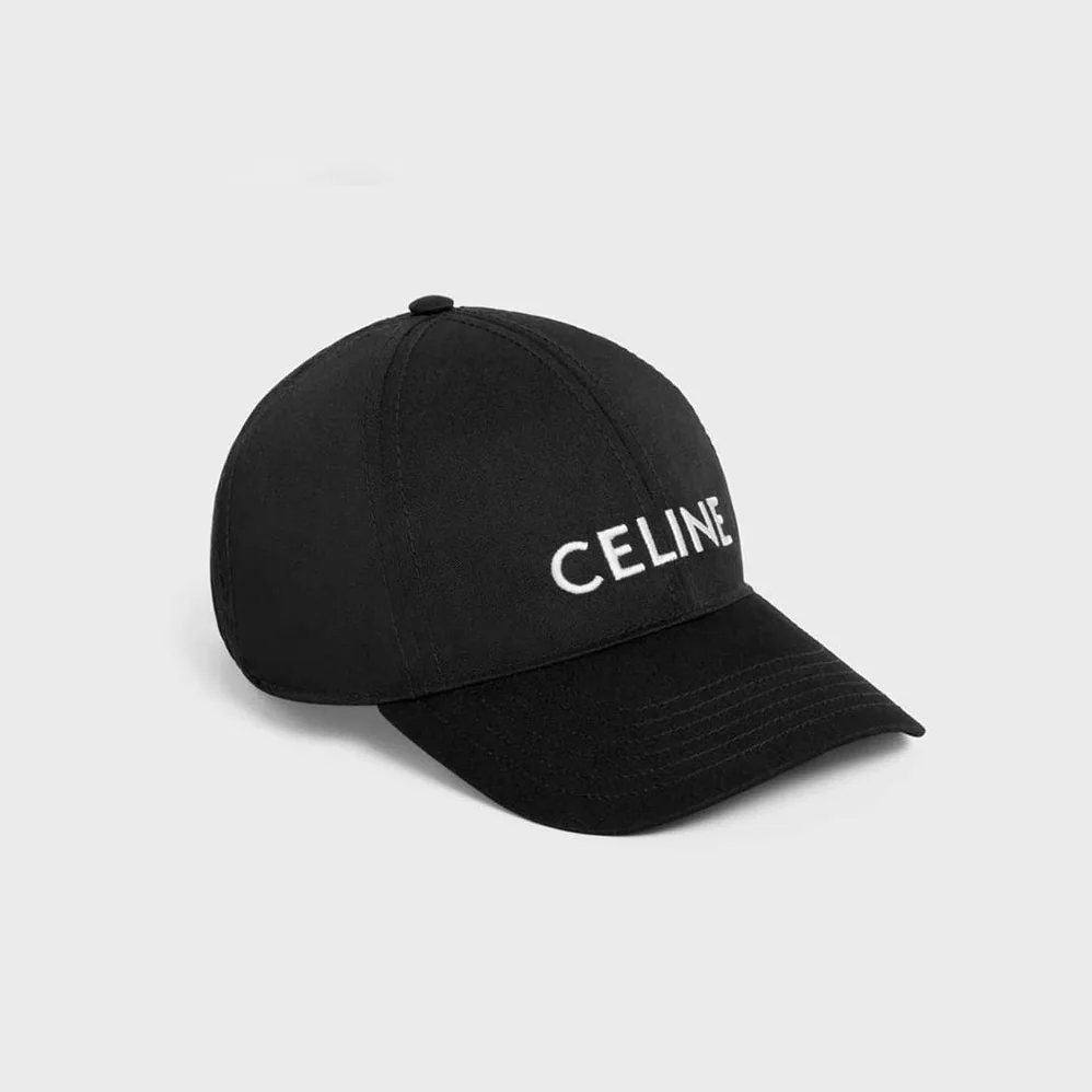 Celine Cotton Drill Baseball Cap for Women in Black Celine Cotton Drill Baseball Cap for Women in Black