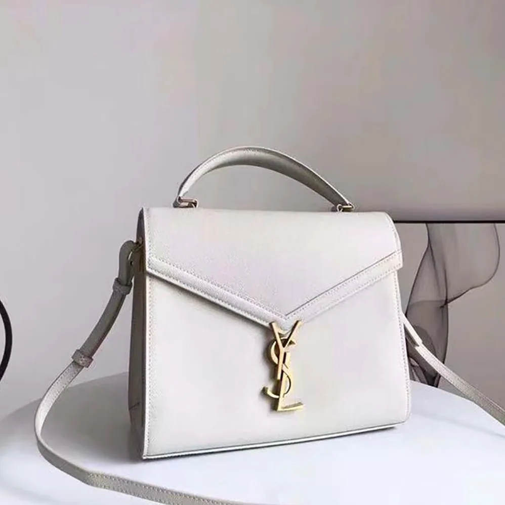 Saint Laurent YSL Cassandra Medium Top Handle Bag in Box Saint Laurent Leather for Women in White