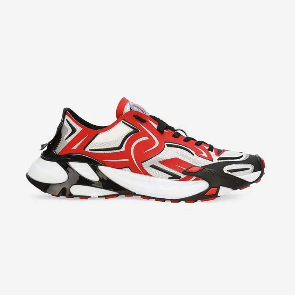 Dolce Gabbana D&G Mesh Fast Sneakers for Men in Red Dolce Gabbana D&G Mesh Fast Sneakers for Men in Red