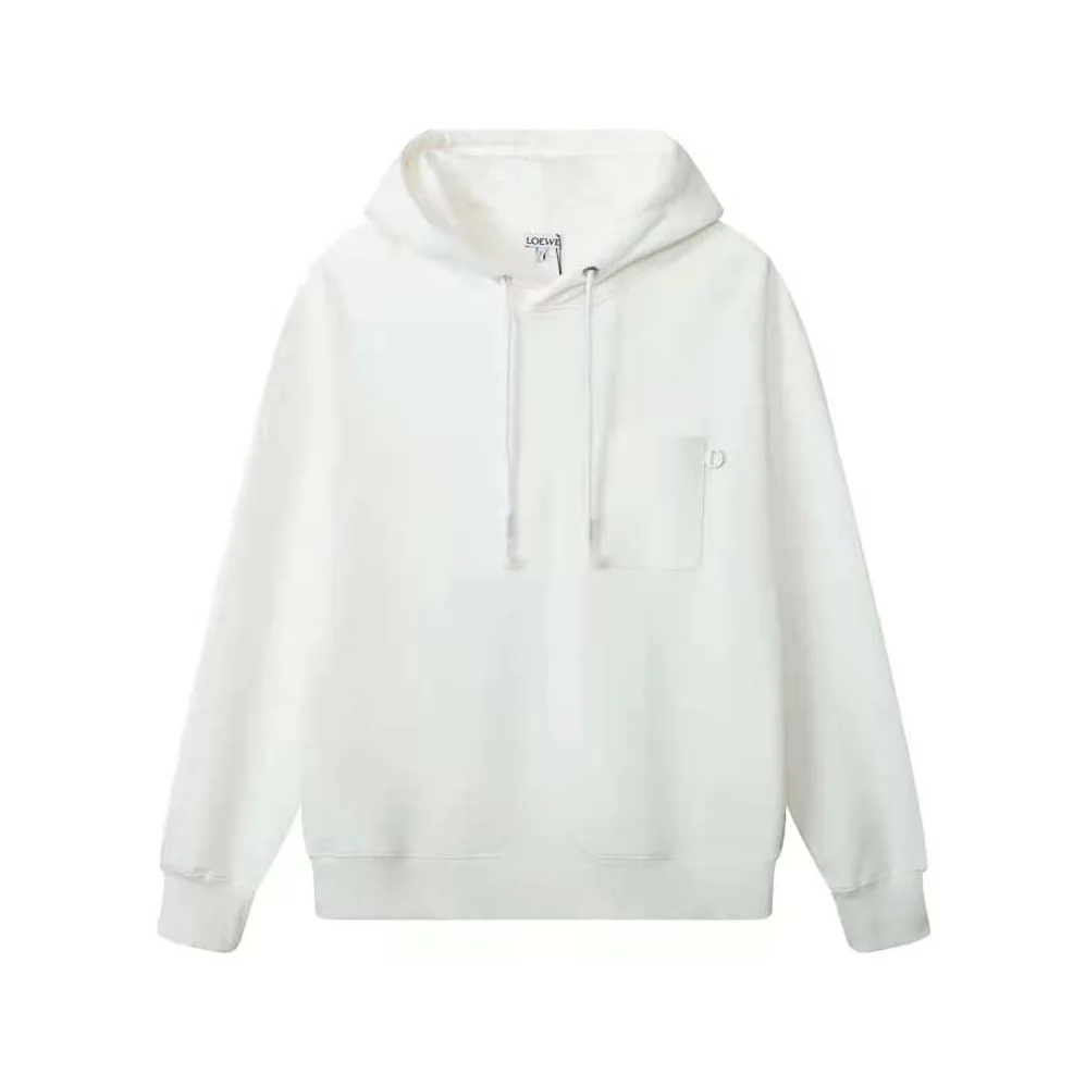 Loewe Relaxed Fit Hoodie in Cotton for Men in White