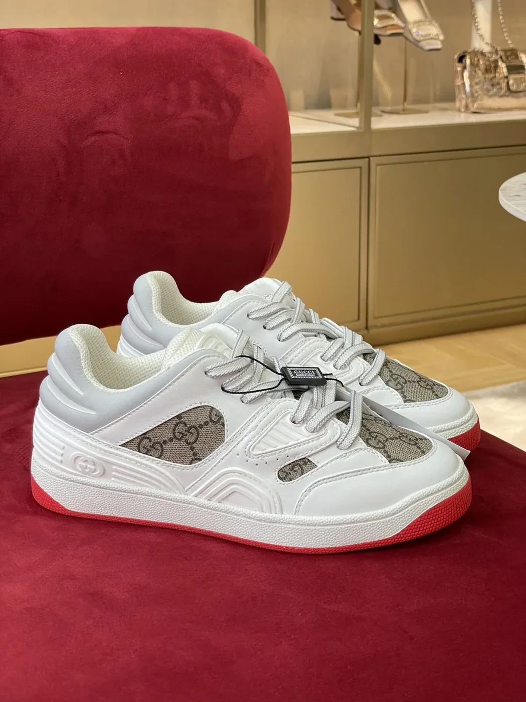 Gucci Sneaker Gucci Basket Donna White Demetra for Women