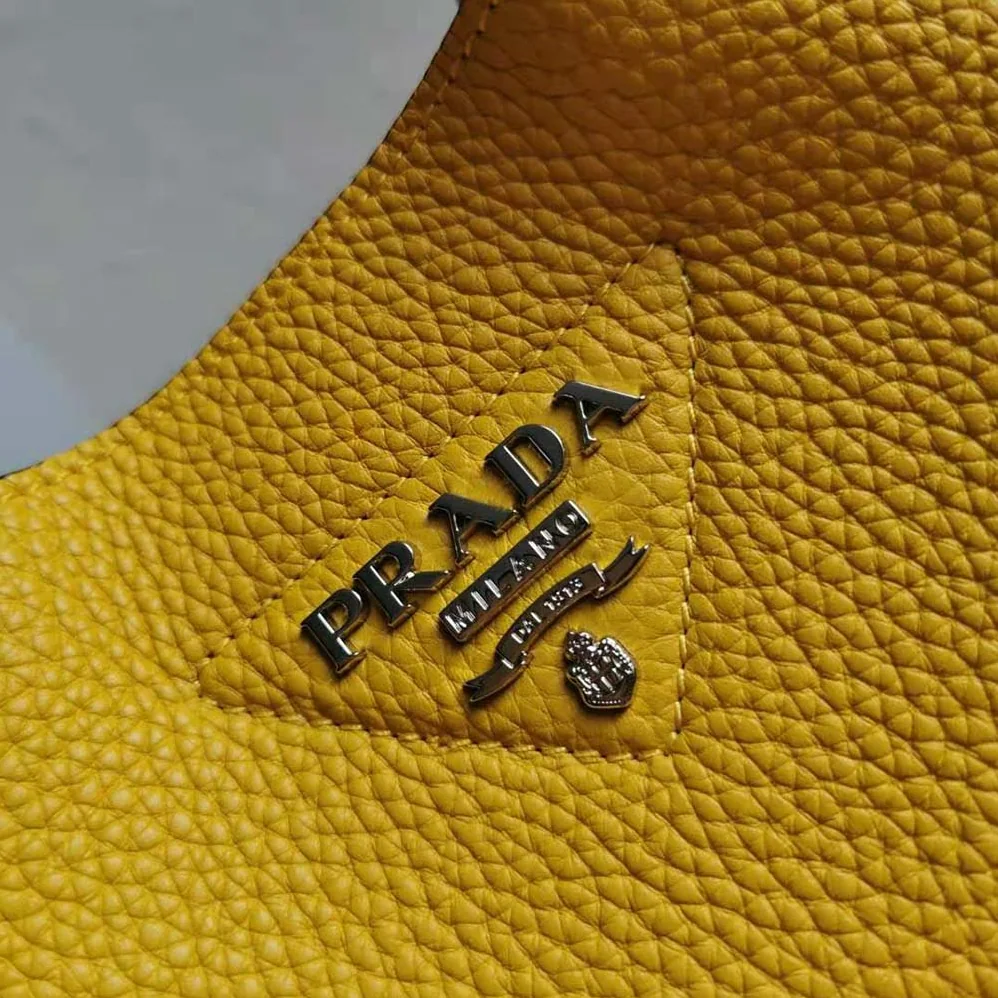 Prada Calf Leather Handbag for Women in Yellow Prada Calf Leather Handbag for Women in Yellow