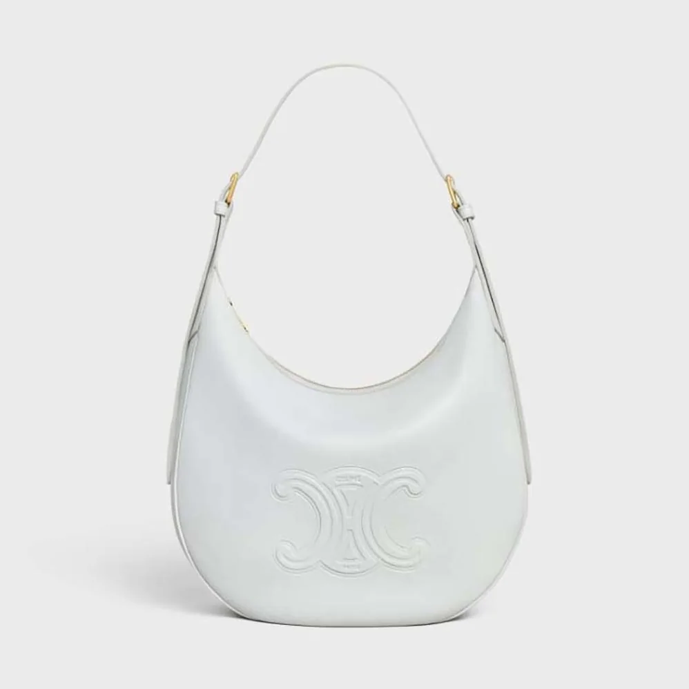 Celine Heloise Bag in Supple Calfskin for Women in White